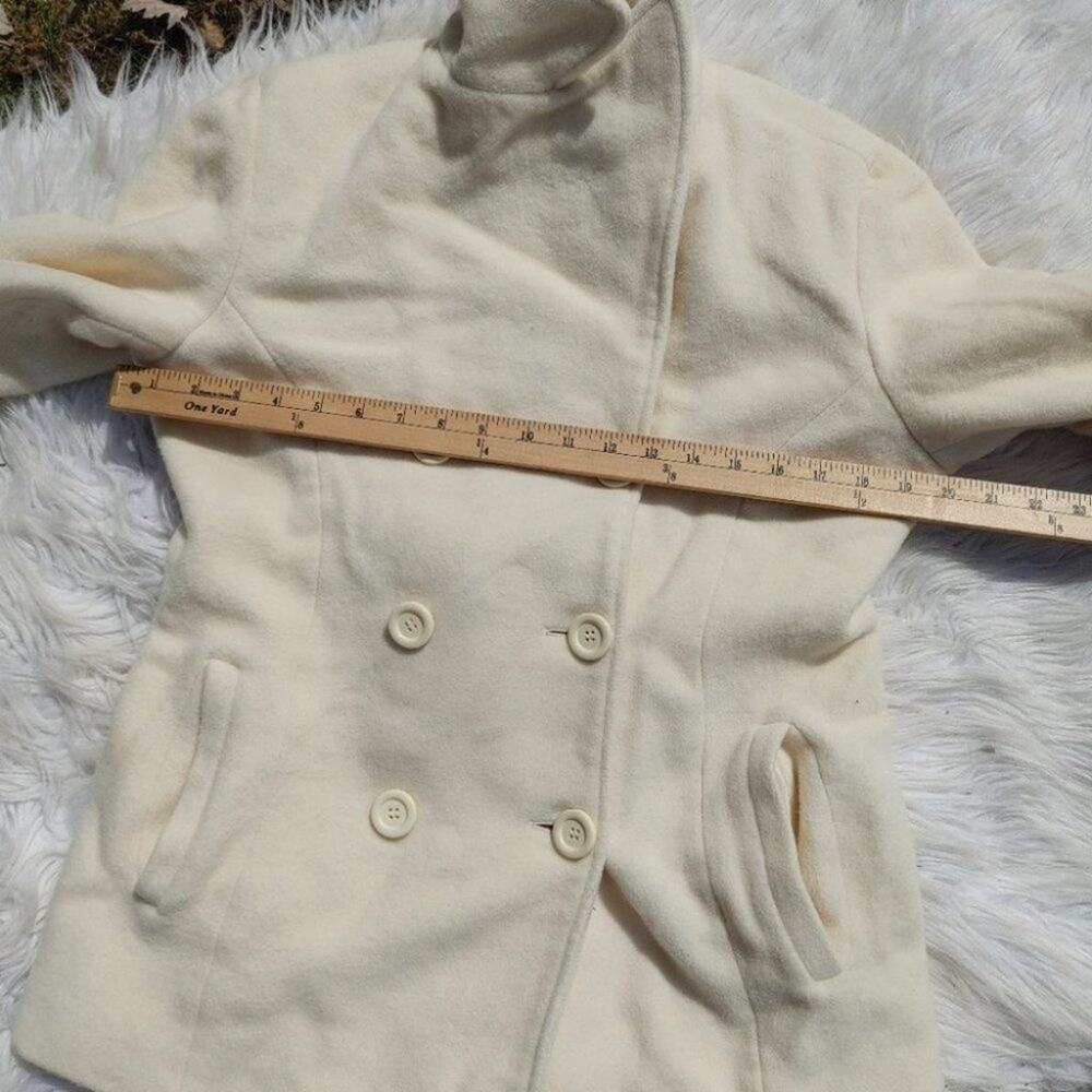 Anne Klein Size Small White Ivory Peacoat Winter Warm AK Long Sleeve Snow - Picture 6 of 11